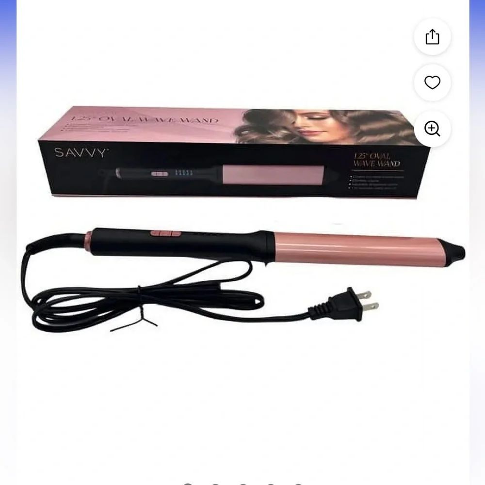 SAVVY OVAL WAVE WAND IN ROSE GOLD WITH CERAMIC BARREL ADJ TEMP CONTROL NWOT/BOX